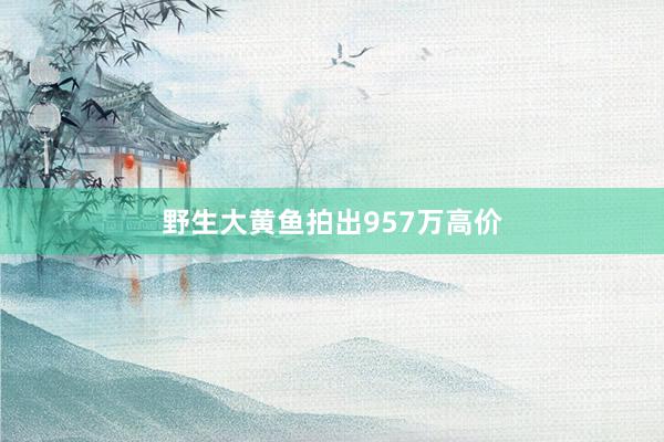 野生大黄鱼拍出957万高价