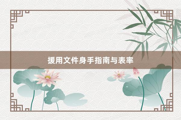 援用文件身手指南与表率